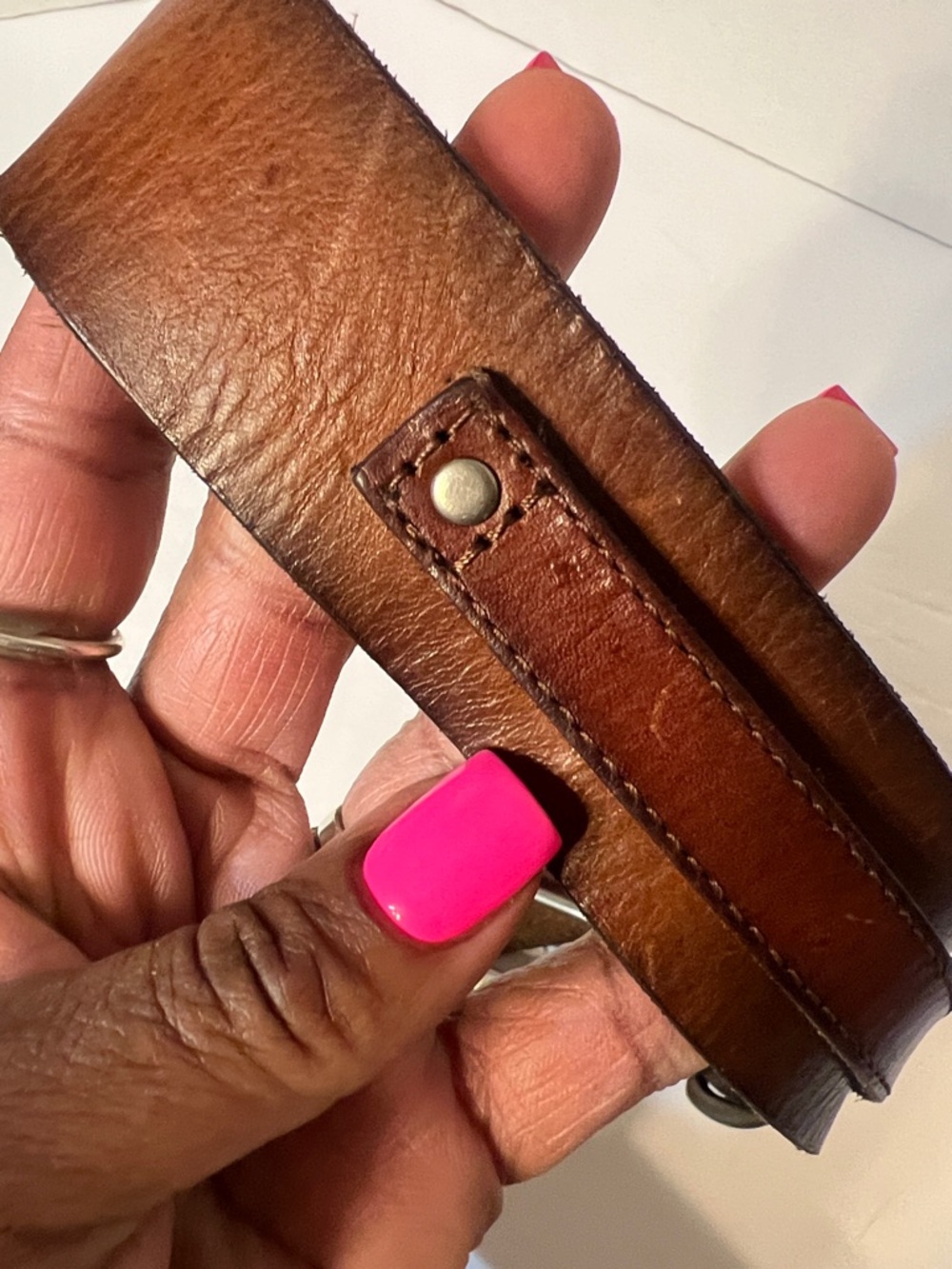 American Eagle Outfitters Womens Leather Belt Brown Size Small - Picture 12 of 12